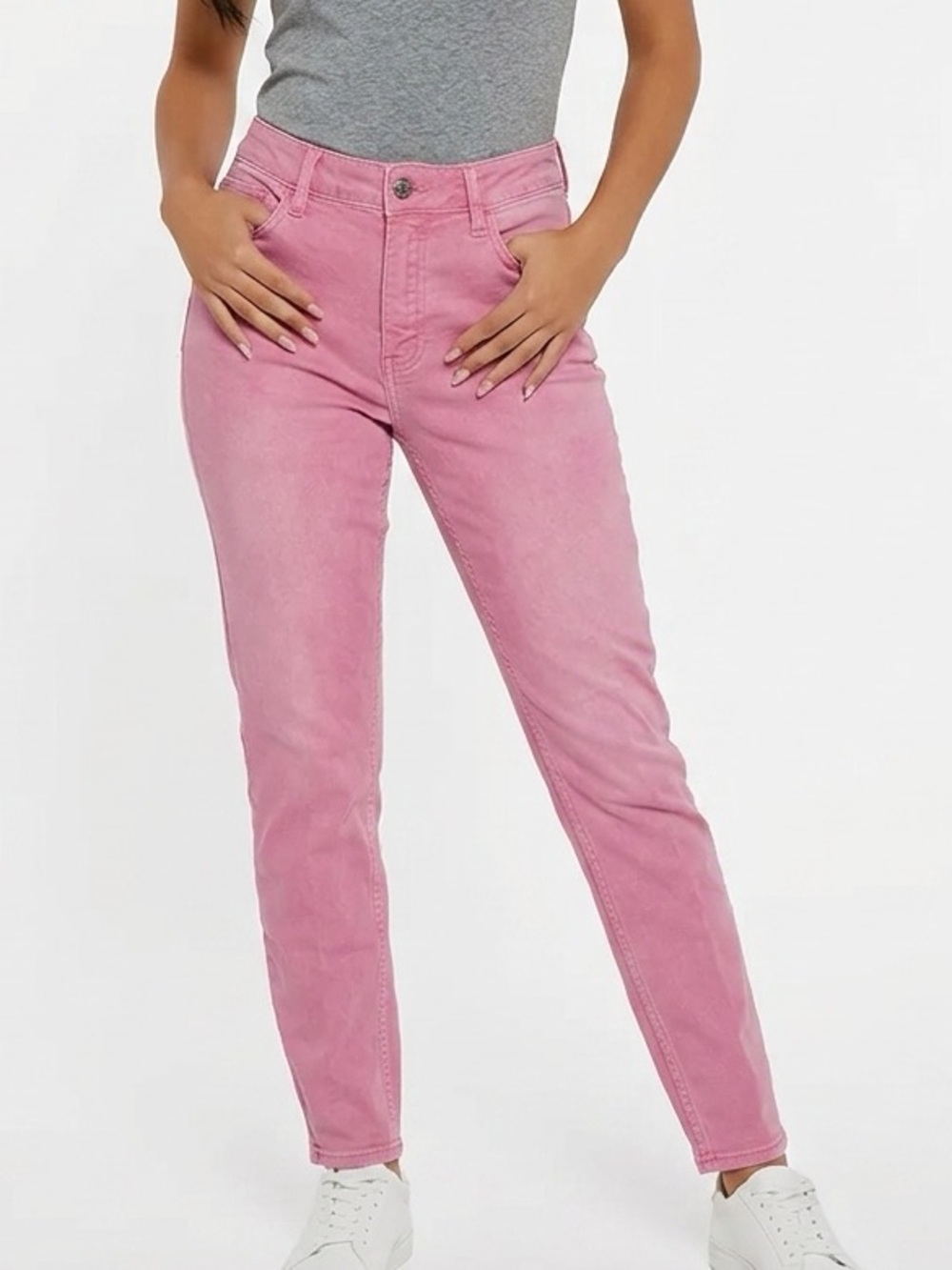 White House black market mauve 5 pocket Jean stretchy skinny high rise size 8